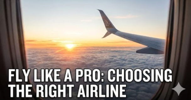 "A view from an airplane window, showing the wing and engine of the plane against a dramatic sunset with vibrant orange, pink, and purple clouds."