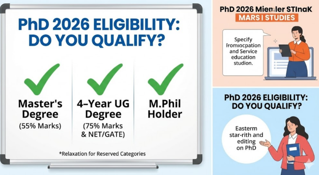 "Logos of major national entrance exams for 2026: UGC NET JRF for Humanities, CSIR NET for Science, and GATE 2026 for Engineering, labeled as keys to top universities and fellowships."